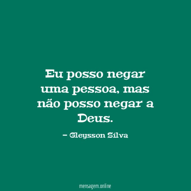 Eu posso negar uma pessoa