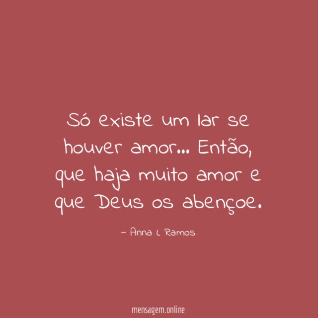 Só existe um lar se houver amor