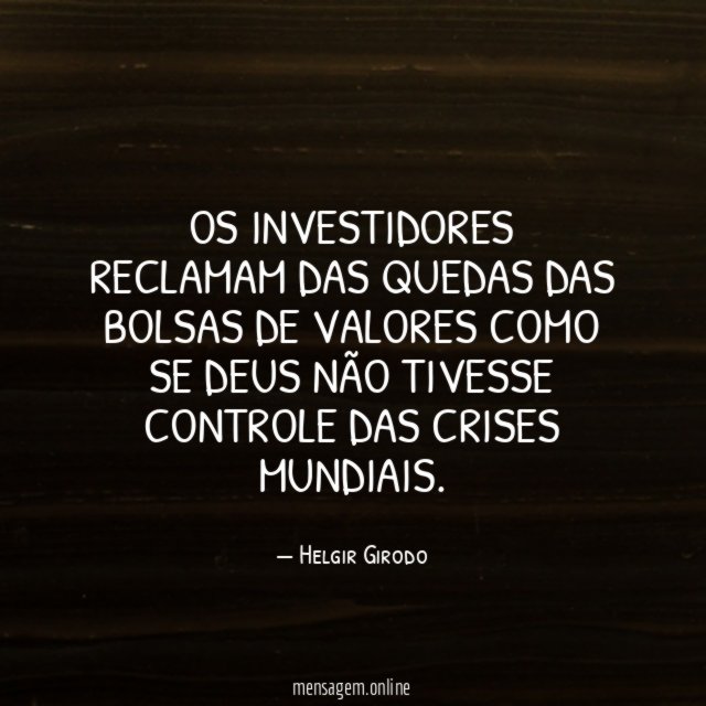 Os investidores reclamam das quedas das bolsas de