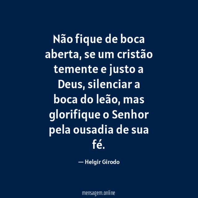 Não fique de boca aberta