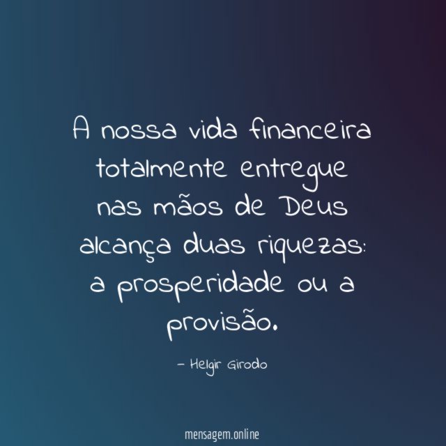 A nossa vida financeira totalmente entregue nas mãos