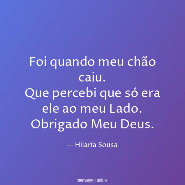 Foi quando meu chão caiu