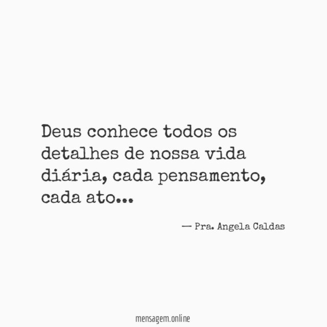 Deus conhece todos os detalhes de nossa vida diária