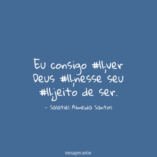 Eu consigo #11