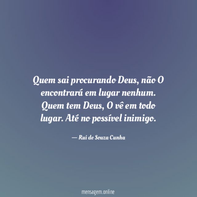 Quem sai procurando Deus