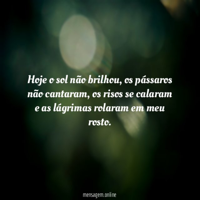 Lágrimas em meu rosto