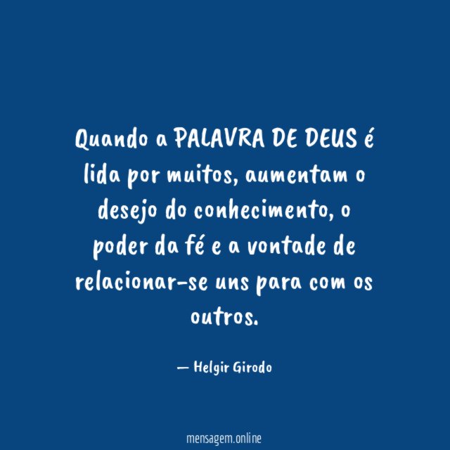 Quando a PALAVRA DE DEUS é lida por muitos