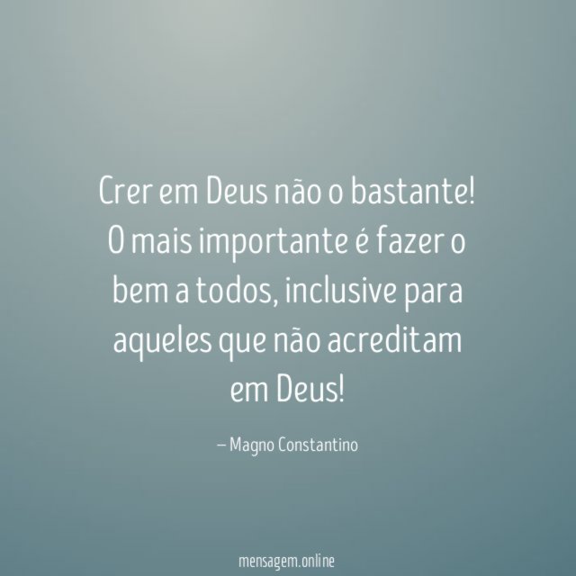 Crer em Deus não o bastante