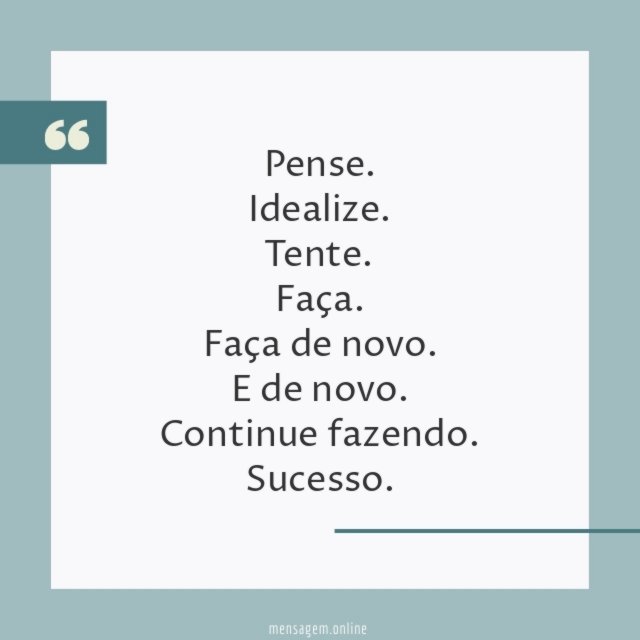 Ciclo para o sucesso