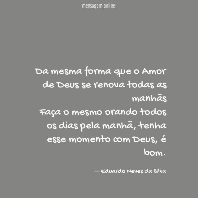 Da mesma forma que o Amor de Deus