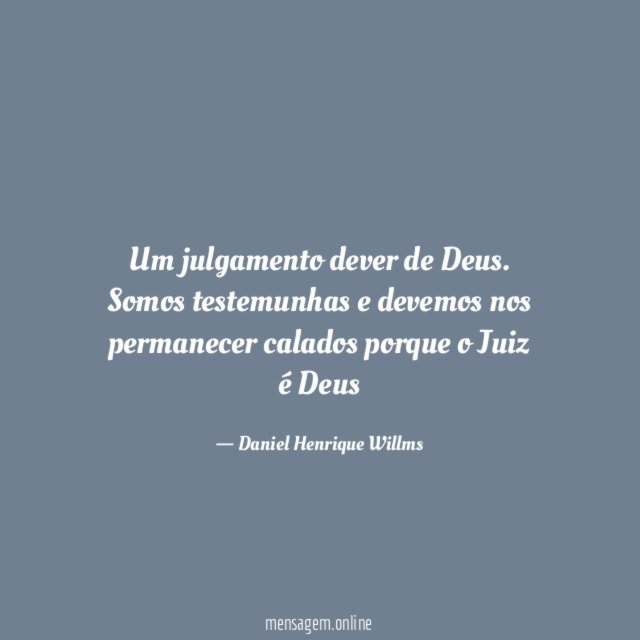 um julgamento dever de Deus