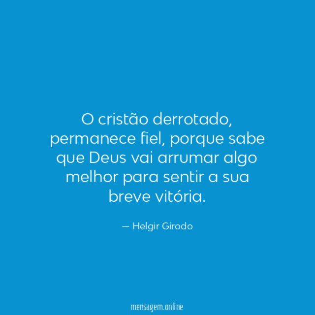 O cristão derrotado
