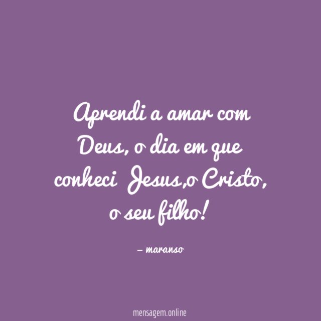 Aprendi a amar com Deus