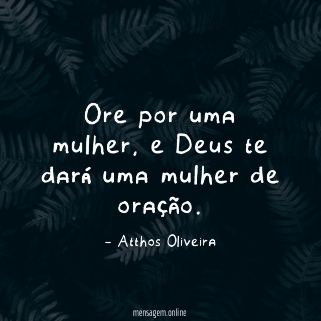 Ore por uma mulher