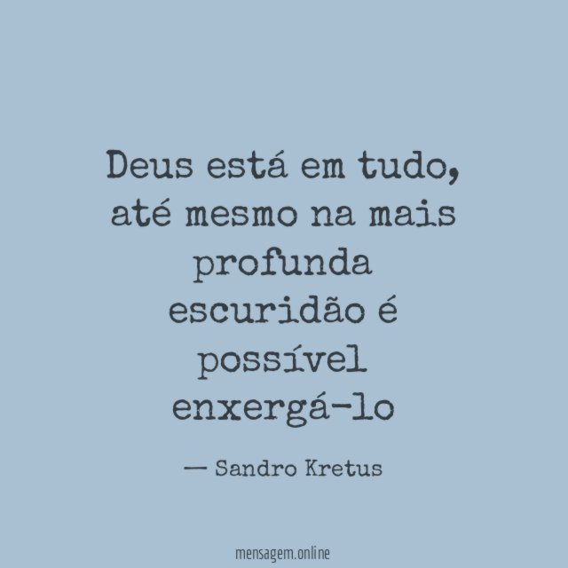 Deus está em tudo