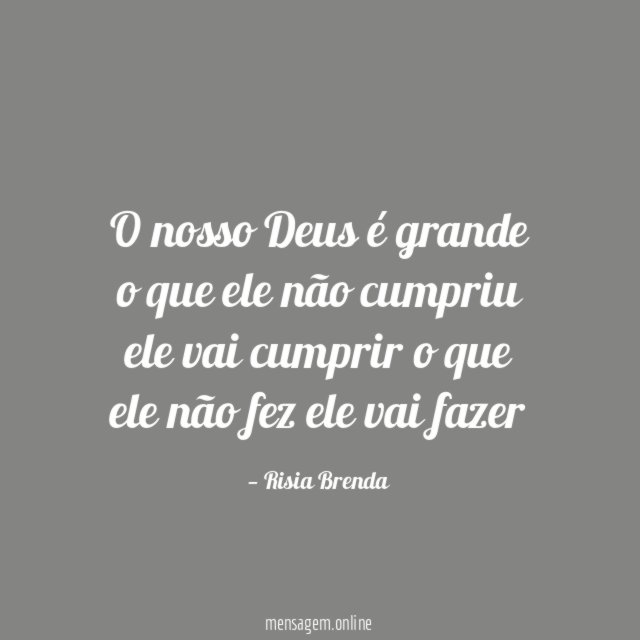 O nosso Deus é grande o que ele