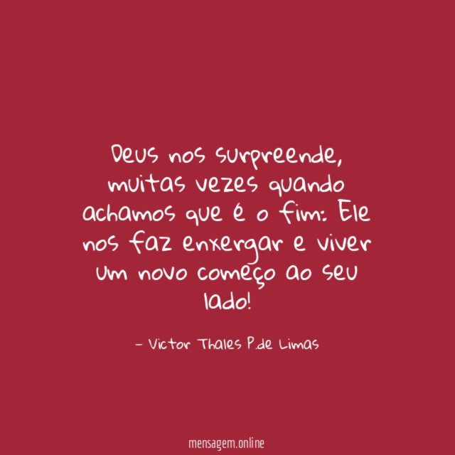 Deus nos surpreende