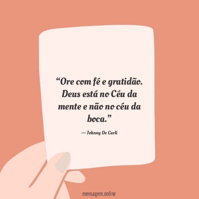 Ore com fé e gratidão