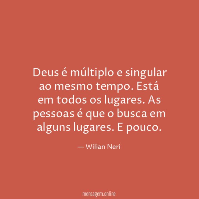 Deus é múltiplo e singular ao mesmo tempo