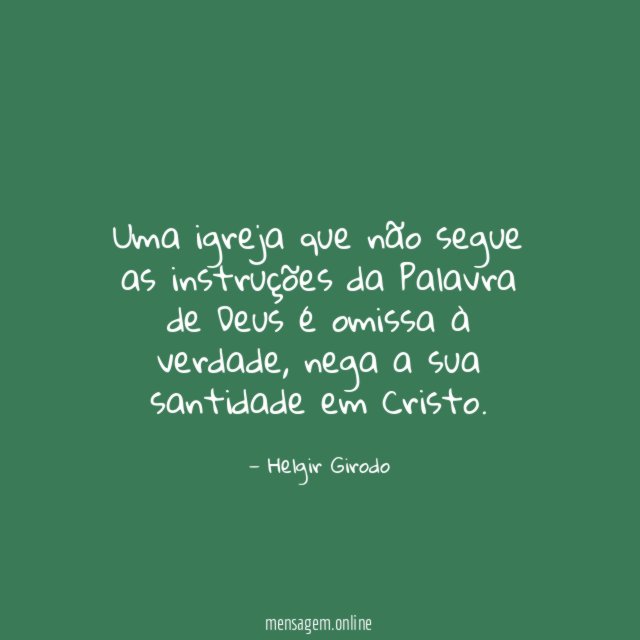 Uma igreja que não segue as instruções da