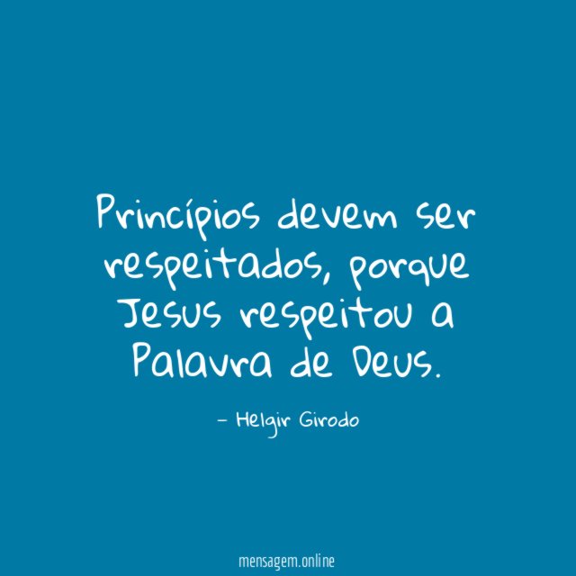 Princípios devem ser respeitados