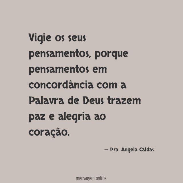 Vigie os seus pensamentos