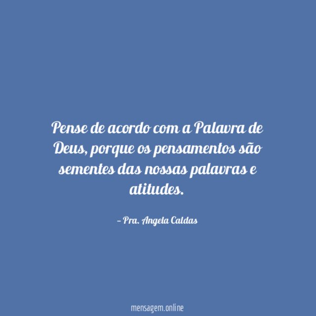 Pense de acordo com a Palavra de Deus