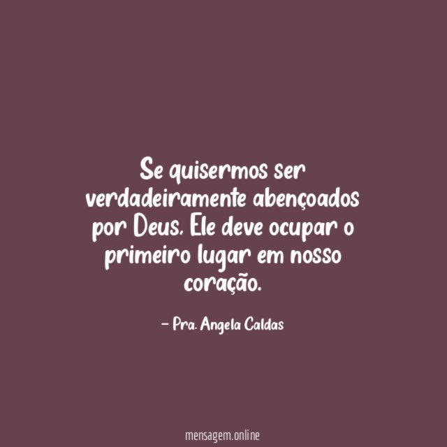 Se quisermos ser verdadeiramente abençoados por Deus