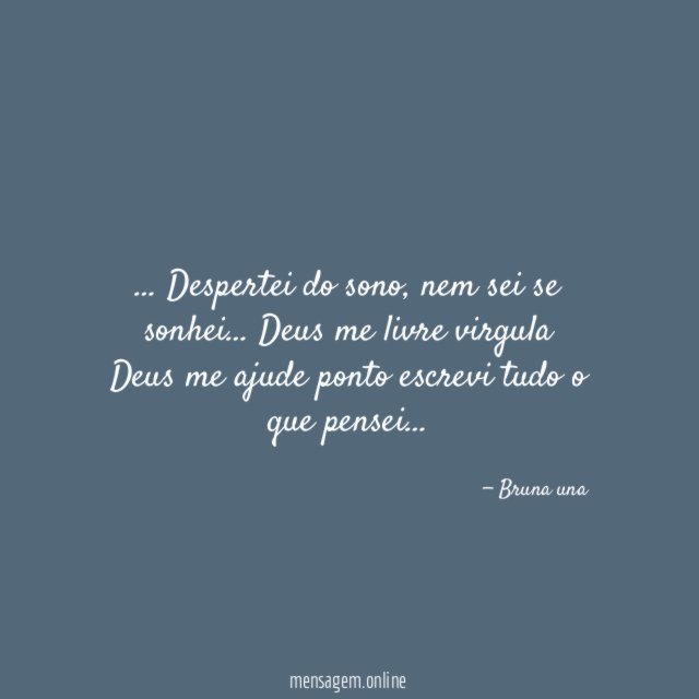 Despertei do sono