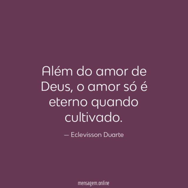 Além do amor de Deus
