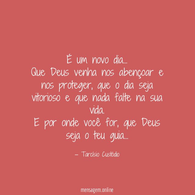 É um novo dia