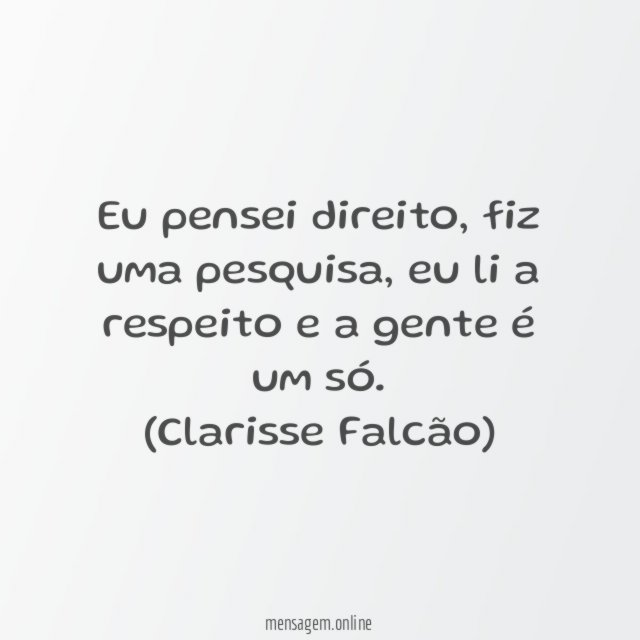 A gente é um só