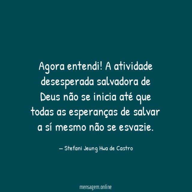 Agora entendi