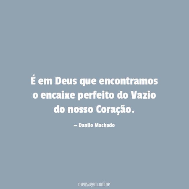 É em Deus que encontramos o encaixe perfeito
