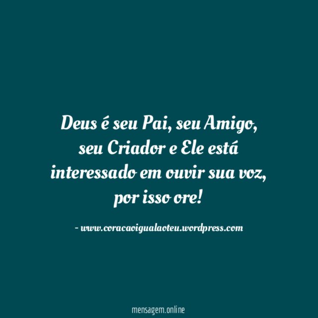 Deus é seu Pai