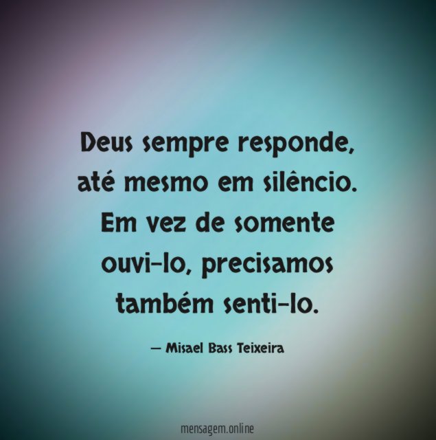 Deus sempre responde