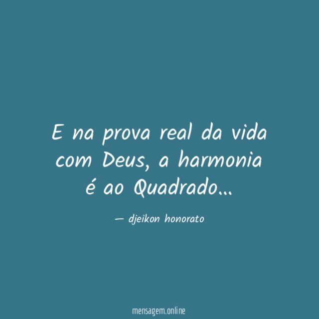 E na prova real da vida com Deus