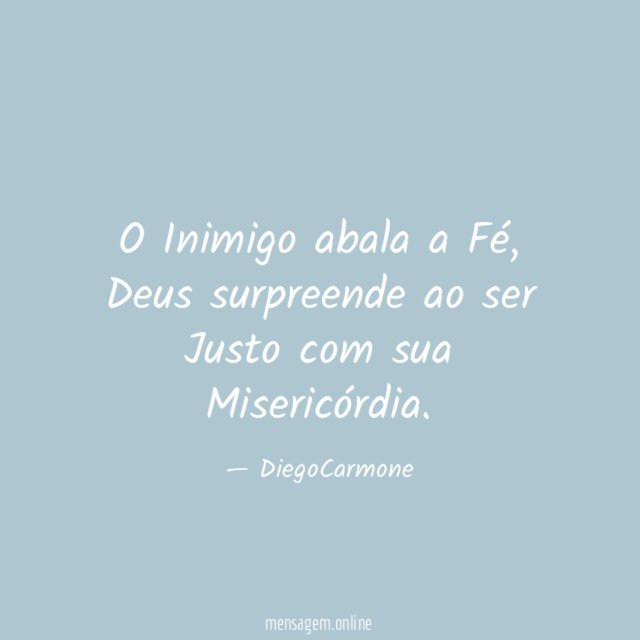 O Inimigo abala a Fé