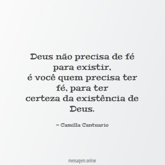 Deus não precisa de fé para existir