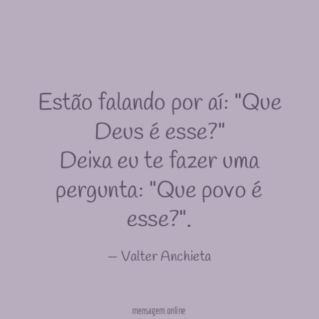 Estão falando por aí