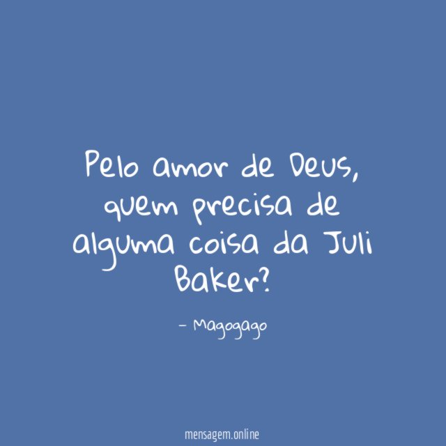 Pelo amor de Deus