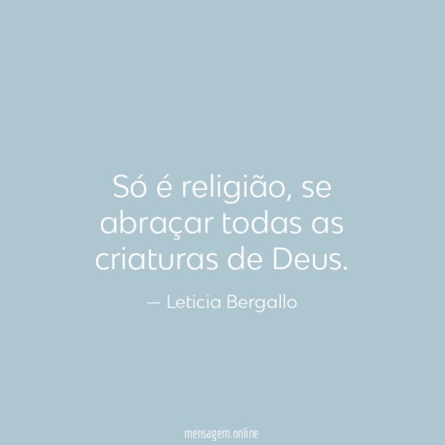 Só é religião