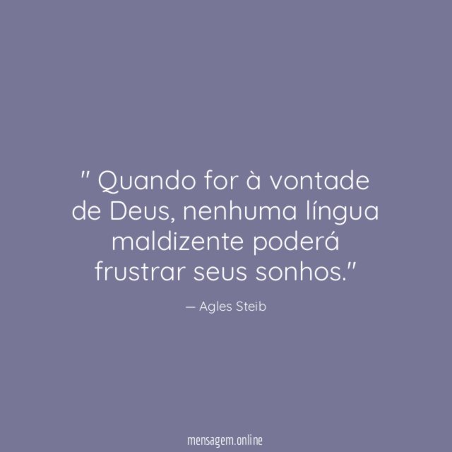 ' Quando for à vontade de Deus