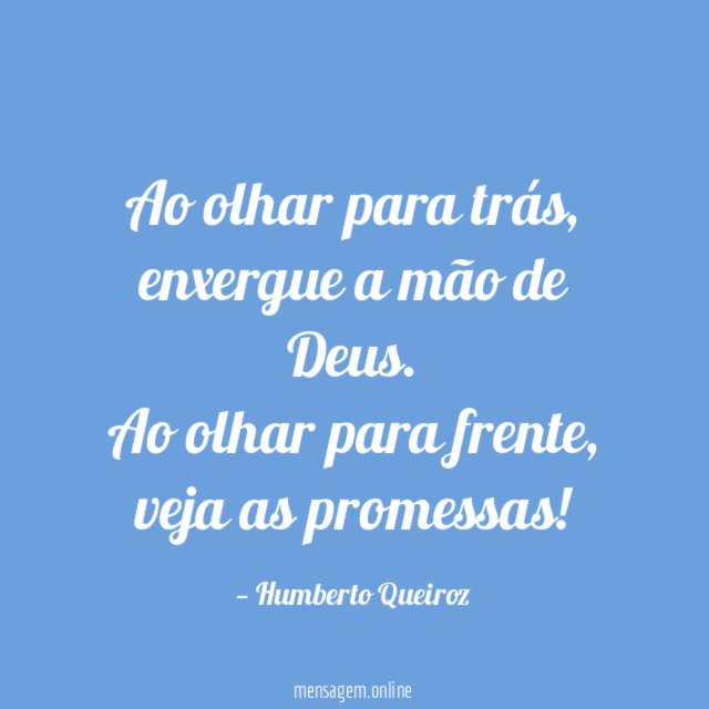 Ao olhar para trás