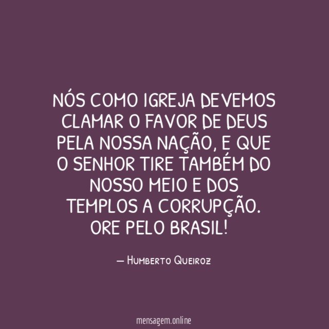Nós como Igreja devemos clamar o favor de