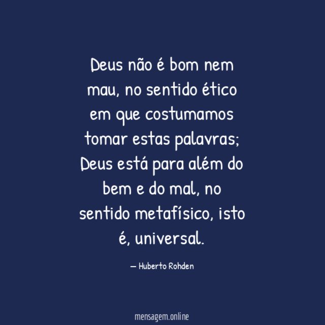 Deus não é bom nem mau