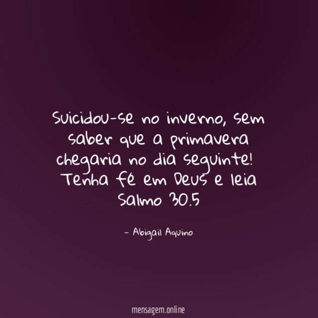 Suicidou-se no inverno