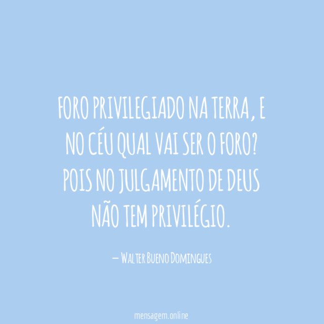 Foro privilegiado na terra