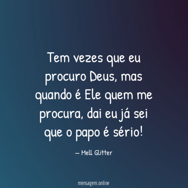 Tem vezes que eu procuro Deus