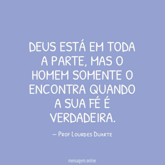 Deus está em toda a parte